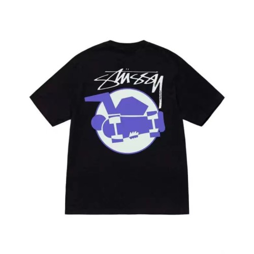 STUSSY SKATEBOARDER PRINT TEE BLACK