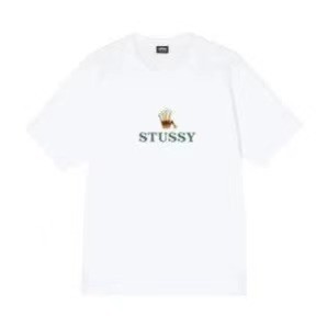 STUSSY SIMPLE CROWN PRINT TEE WHITE