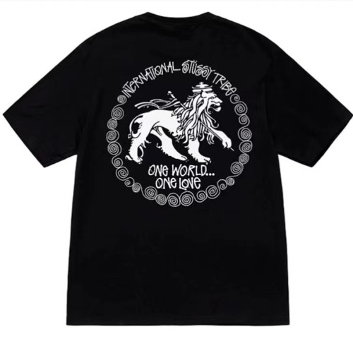 STUSSY LION PRINT TEE BLACK