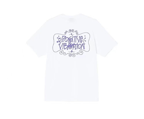 STUSSY MUSICAL NOTES TEE WHITE