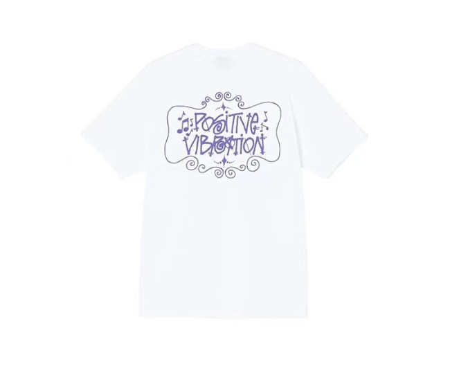 STUSSY MUSICAL NOTES TEE WHITE
