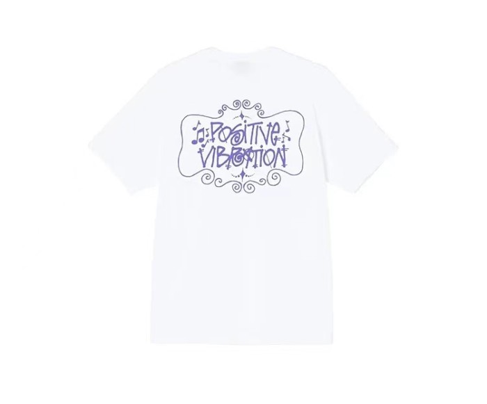 STUSSY MUSICAL NOTES TEE WHITE
