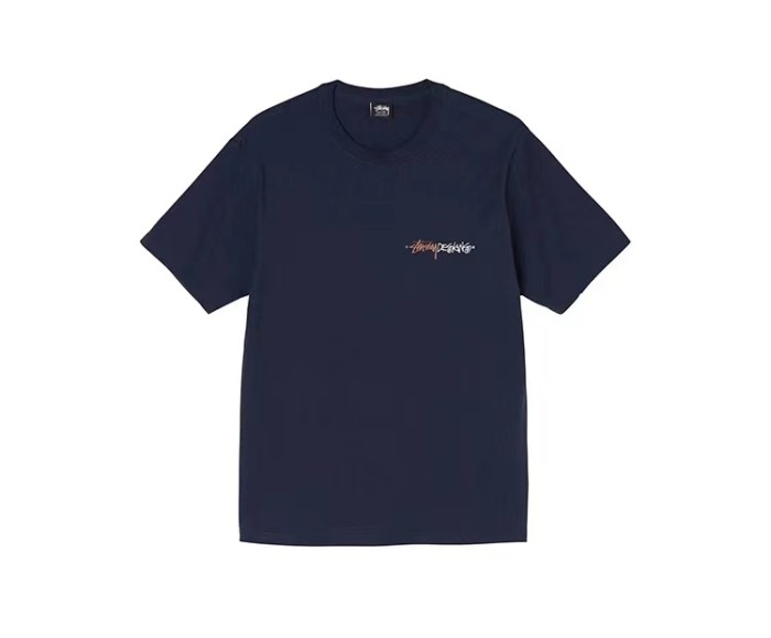 STUSSY MUSICAL NOTES TEE NAVY