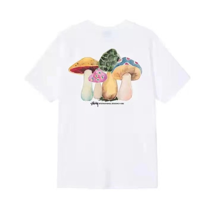 STUSSY MUSHROOM PRINT TEE WHITE