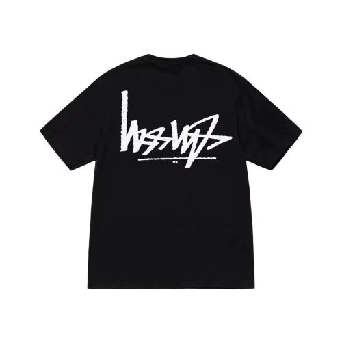 STUSSY HANDSTAND LOGO TEE BLACK