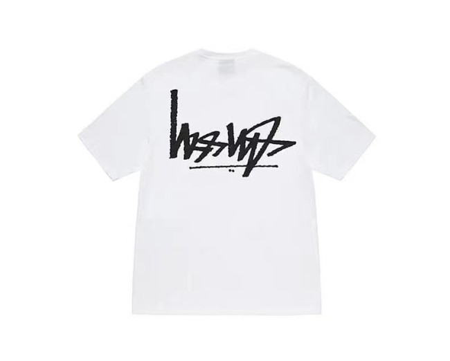 STUSSY HANDSTAND LOGO TEE WHITE