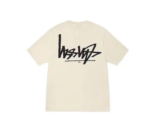 STUSSY HANDSTAND LOGO TEE APRICOT