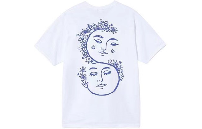 STUSSY  FACE PRINT TEE WHITE