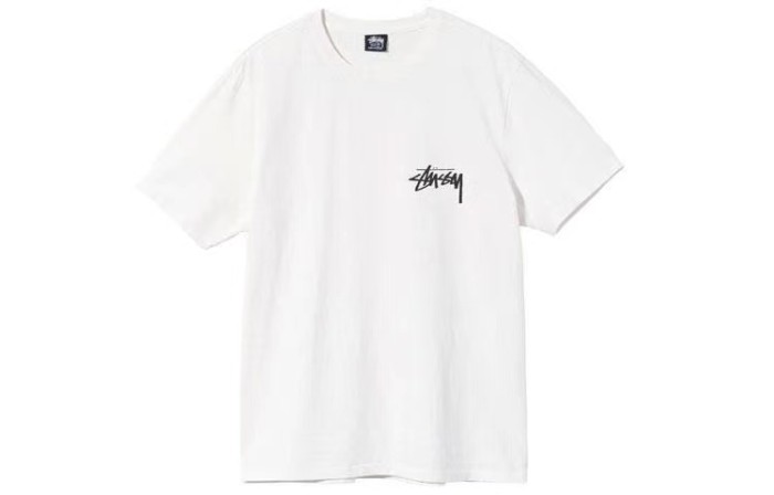 STUSSY  PAINTER PRINT TEE WHITE