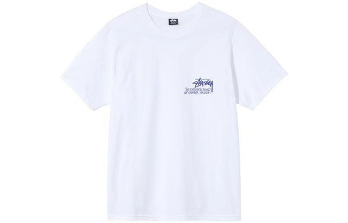 STUSSY  FACE PRINT TEE WHITE