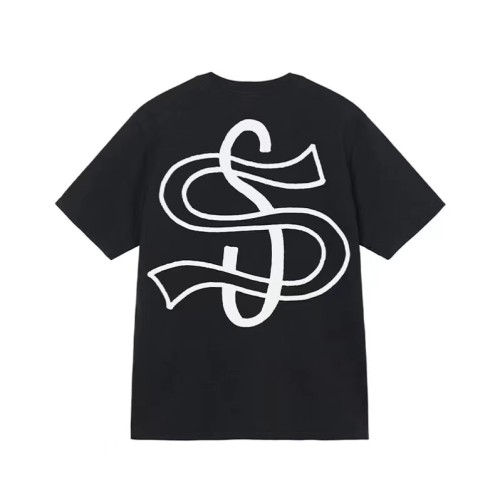 STUSSY  BIG S LOGO TEE BLACK