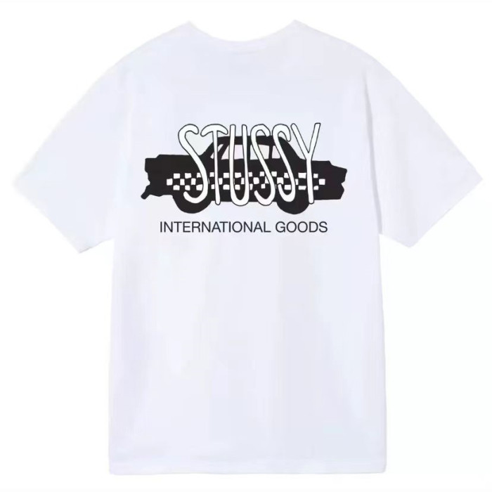 STUSSY  TAXI PRINT TEE WHITE