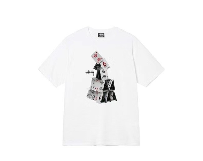 STUSSY  DICE PRINT TEE WHITE