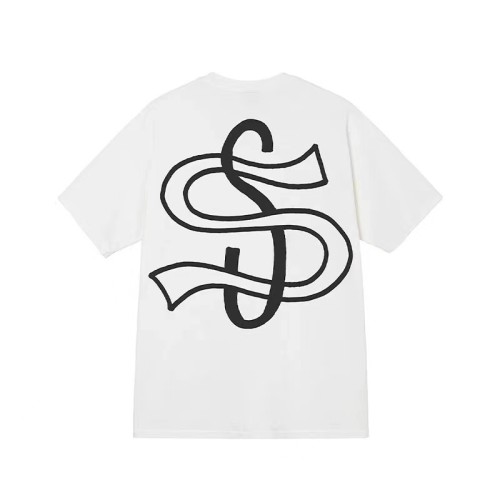STUSSY  BIG S LOGO TEE WHITE