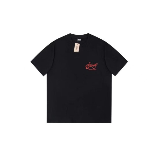 STUSSY COKE BOTTLE CAP PRINT TEE BLACK