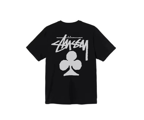 STUSSY  CLOVER PRINT TEE BLACK