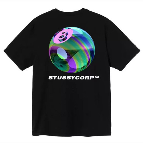 STUSSY  COLORED BALLS TEE BLACK