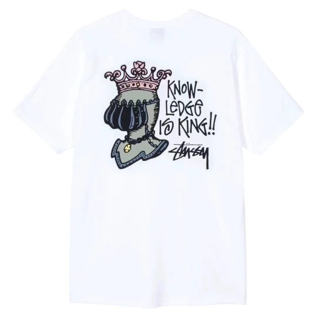 STUSSY KNIGHT PRINT TEE WHITE