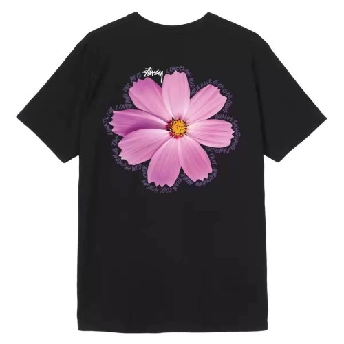 STUSSY DAISY PRINT TEE BLACK