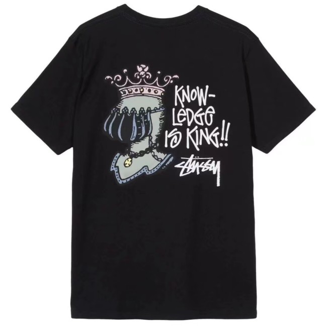STUSSY KNIGHT PRINT TEE BLACK