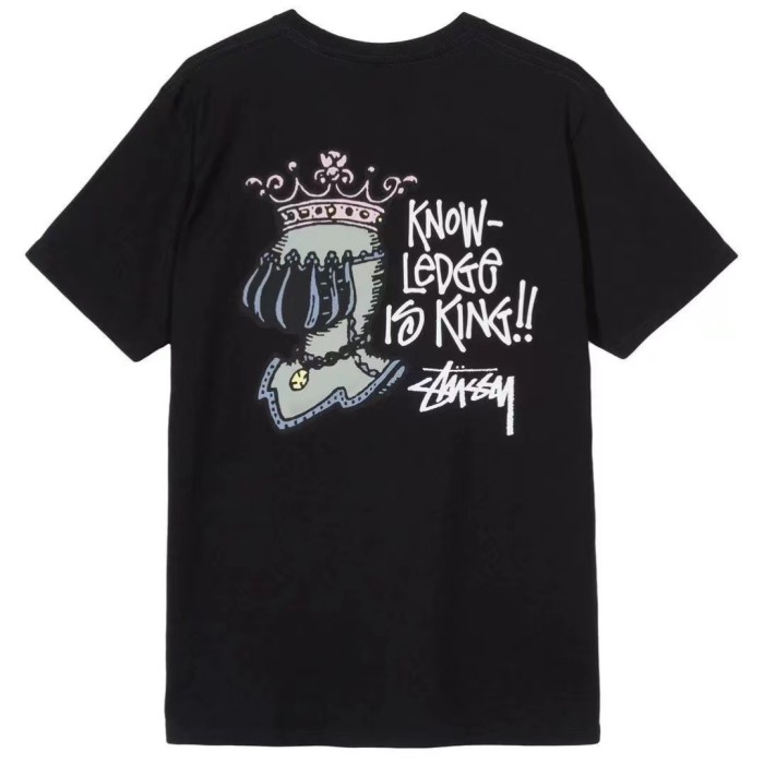 STUSSY KNIGHT PRINT TEE BLACK