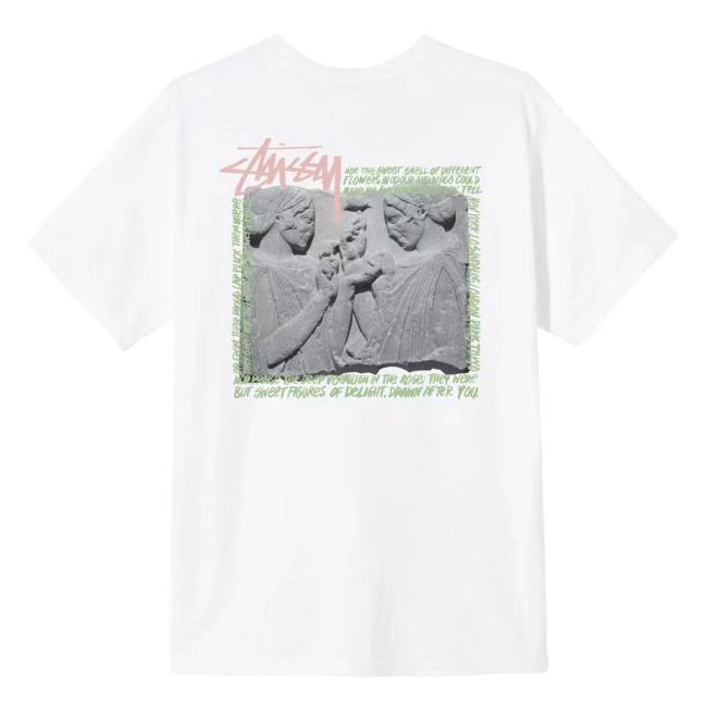 STUSSY RELIEF PRINT TEE WHITE