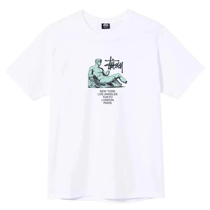 STUSSY SCULPTURE PRINT TEE WHITE