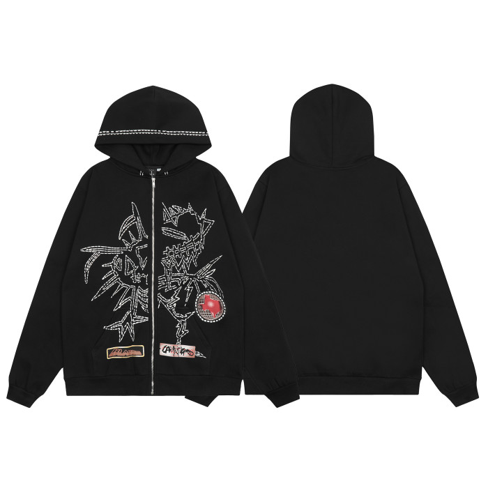 Travis Scott Chicken Print Hoodie Black