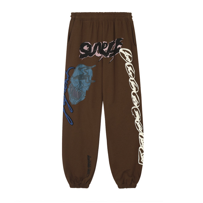 Travis Scott Skeleton Lightning Trousers Brown