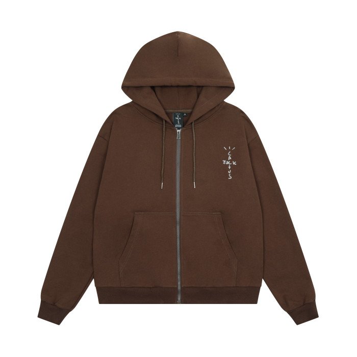 Travis Scott YUP Logo Hoodie Brown