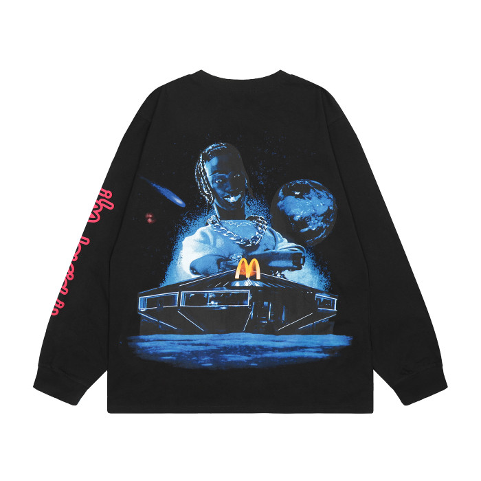 Travis Scott McDonald's Alien Print Hoodie Black