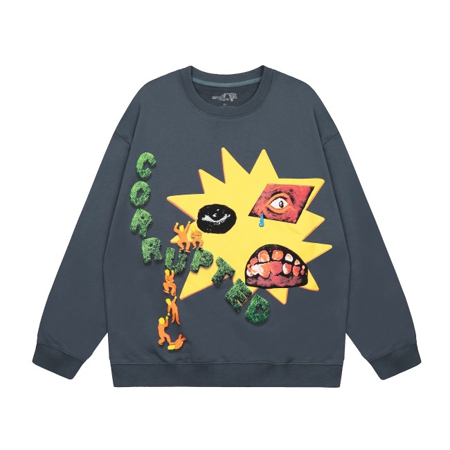 Travis Scott Graffiti Print Hoodie Grey