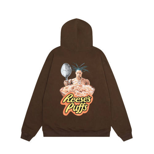 Travis Scott Reese's Puffs Print Hoodie Coffee