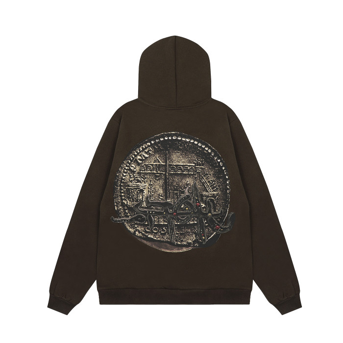 Travis Scott Coin Print Hoodie Black