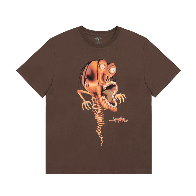 Travis Scott Skeleton Print Tshirt  Coffee