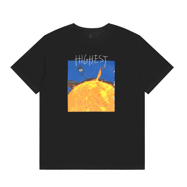 Travis Scott Highest Print Tshirt Black