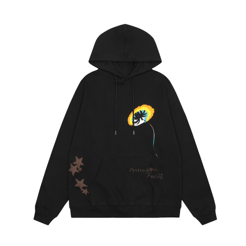 Travis Scott Dandelion Print Hoodie Black
