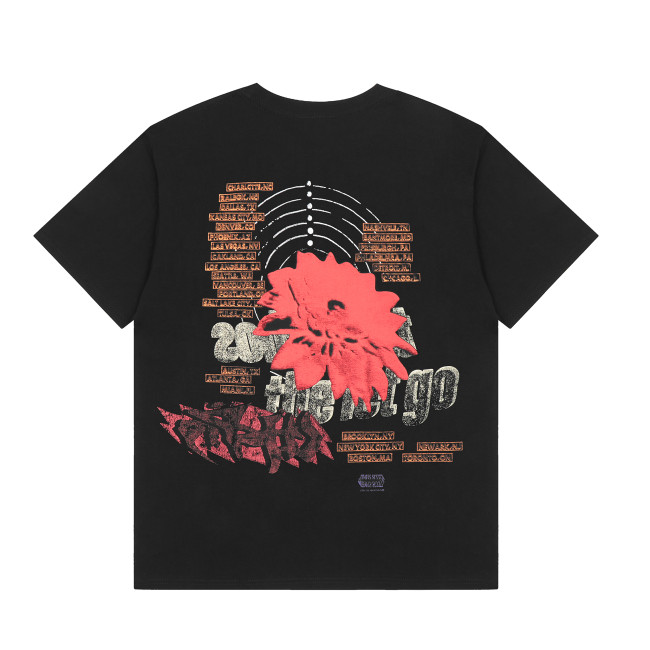 Travis Scott Flower Print Tshirt Black