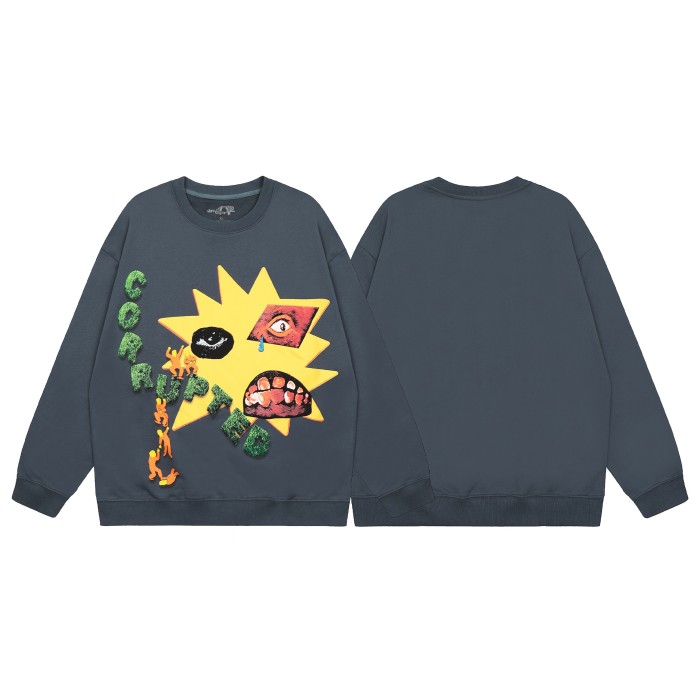 Travis Scott Graffiti Print Hoodie Grey