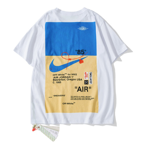 OFF-WHITE Nike Logo Print Shirt Yellow/Blue