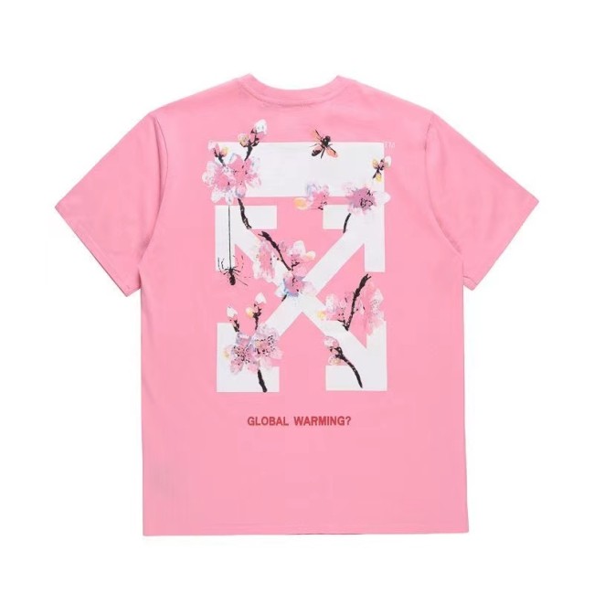 OFF-WHITE Cherry Blossoms Print Shirt Pink