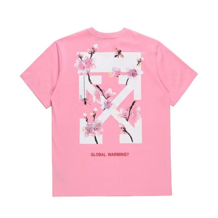 OFF-WHITE Cherry Blossoms Print Shirt Pink