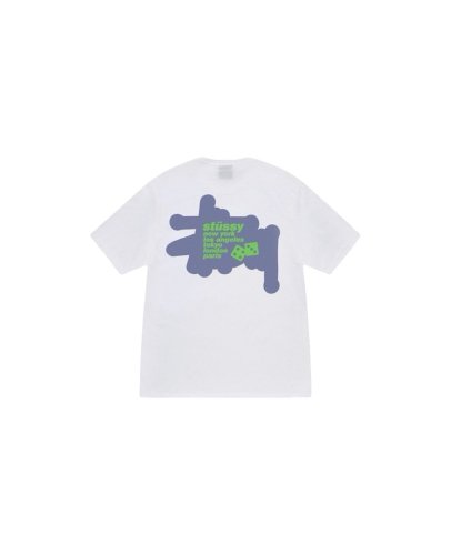 STUSSY DICE PRINT TEE WHITE
