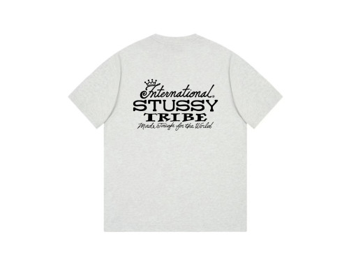 STUSSY TRIBE LETTERS PRINT TEE GREY