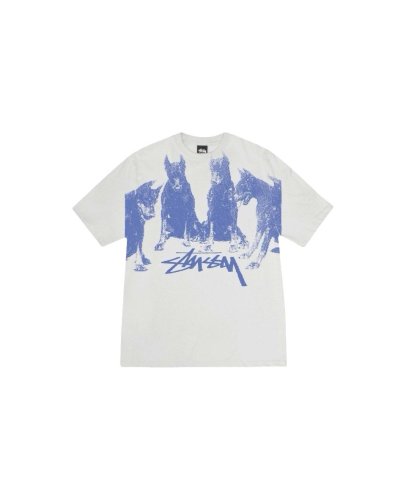 STUSSY DOG PRINT TEE GREY