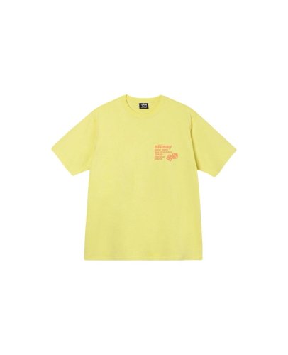 STUSSY DICE PRINT TEE YELLOW