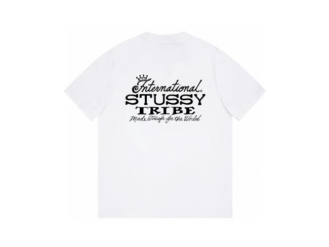 STUSSY TRIBE LETTERS PRINT TEE WHITE
