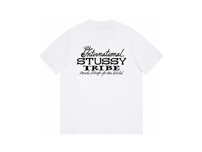 STUSSY TRIBE LETTERS PRINT TEE WHITE