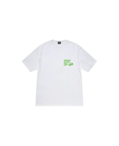 STUSSY DICE PRINT TEE WHITE