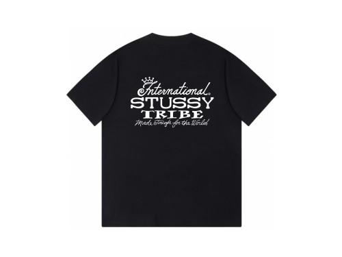 STUSSY TRIBE LETTERS PRINT TEE BLACK